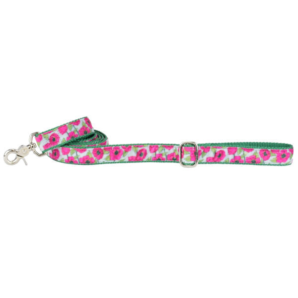 Bold Poppies Velvet Dog Leash, photo 3