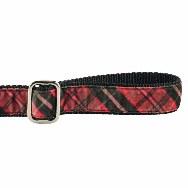 Classic Winter Plaid Velvet Dog Leash, photo 2