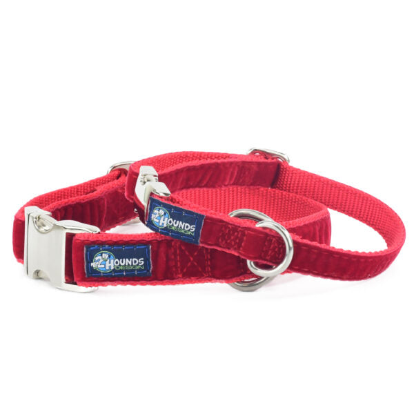 Red Velvet Essential Martingale Dog Collar, photo 1