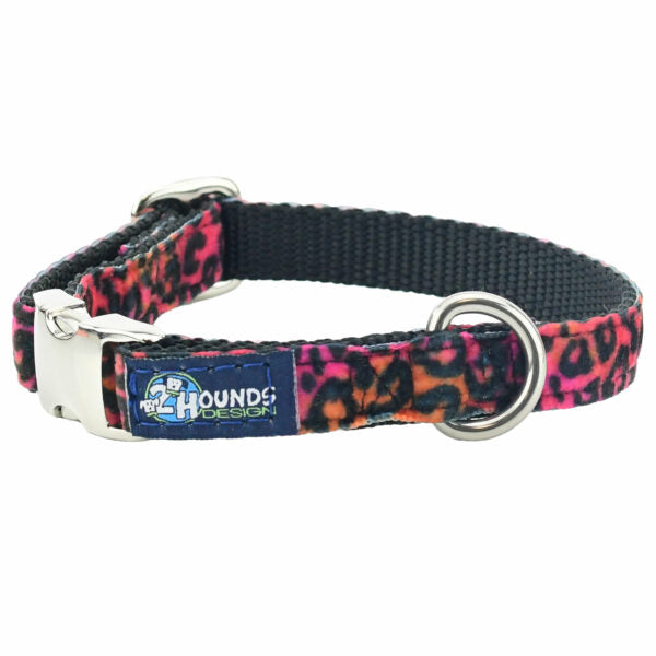 Wild Kitty Pink Velvet Essential Dog Collar, photo 3
