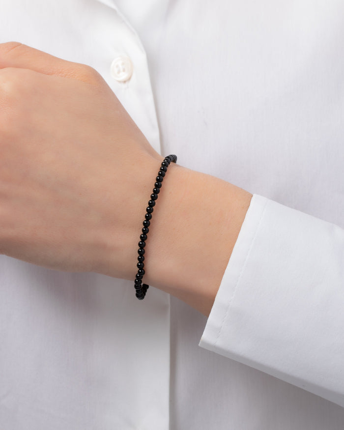 3mm Black Onyx Bead Bracelet, photo 2