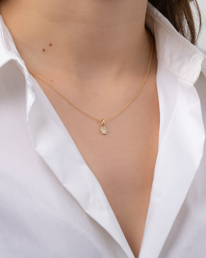 14K Gold Pave Diamond Paw Pendant, photo 4