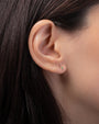 14K Gold Rainbow Bar Stud Earrings, photo 3