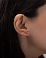 Arete trepador de diamantes en oro de 14K, foto 2