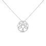Collar con colgante de árbol de la vida con diamantes de 1/10 ct. p.t. en plata de ley, foto 1