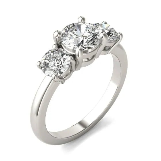 2 CTW Lab-Grown Diamond Three Stone Ring in 14K Gold, photo 8