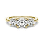 2 CTW Lab-Grown Diamond Three Stone Ring in 14K Gold, photo 3