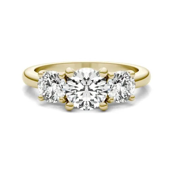 2 CTW Lab-Grown Diamond Three Stone Ring in 14K Gold, photo 3
