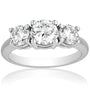 2 CTW Lab-Grown Diamond Three Stone Ring in 14K Gold, photo 10