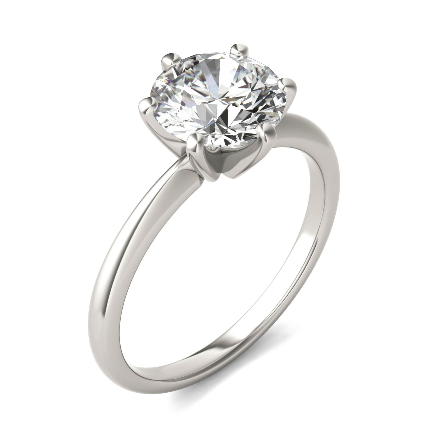 Anillo de compromiso con diamante redondo cultivado en laboratorio de 2 CTW en oro de 14K, foto 1