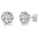 Aretes de botón con diamantes cultivados en laboratorio de 2.00 CTW en oro macizo de 14K