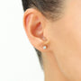 Aretes de botón con diamantes cultivados en laboratorio de 2.00 CTW en oro macizo de 14K, foto 16