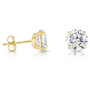 Aretes de botón con diamantes cultivados en laboratorio de 2.00 CTW en oro macizo de 14K, foto 9