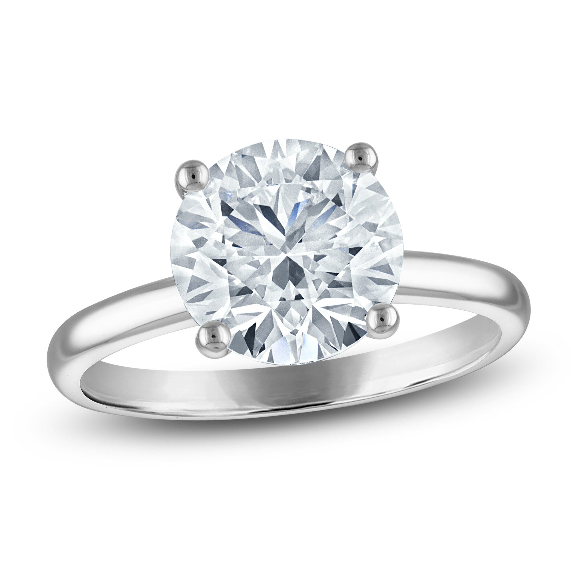 3.50 CTW Round Lab-Grown Diamond Engagement Ring in 14K Gold, photo 1