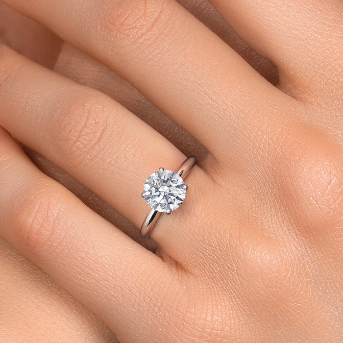 3.50 CTW Round Lab-Grown Diamond Engagement Ring in 14K Gold, photo 4