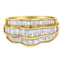 1 1/4 Ct. T.W. Diamond Multi-Row Band Ring in 14K Yellow Gold, photo 1