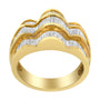 1 1/4 Ct. T.W. Diamond Multi-Row Band Ring in 14K Yellow Gold, photo 2