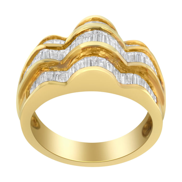 1 1/4 Ct. T.W. Diamond Multi-Row Band Ring in 14K Yellow Gold, photo 2