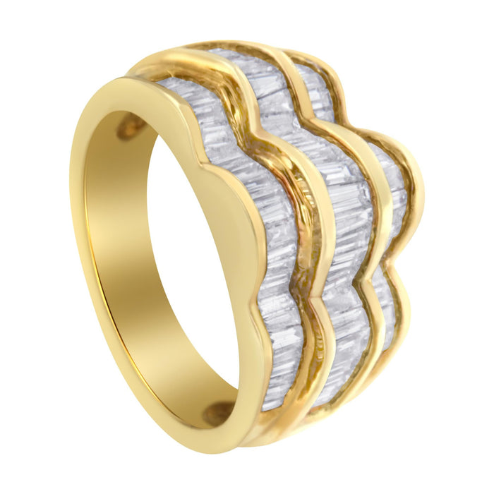 1 1/4 Ct. T.W. Diamond Multi-Row Band Ring in 14K Yellow Gold, photo 5