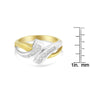 Anillo bypass de canal con diamantes de 1/4 ct. p.t. en oro de dos tonos de 10K, foto 6
