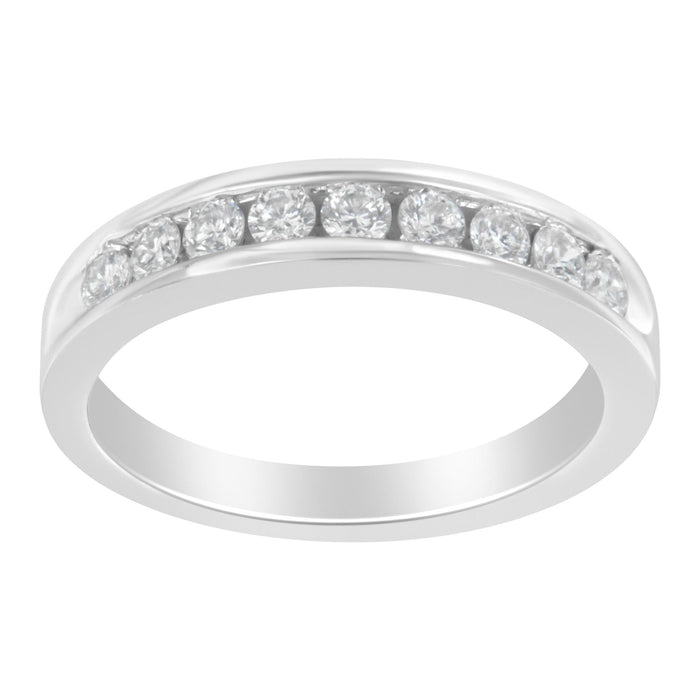 Anillo con diamantes talla redonda de 1/2 ct. p.t. en oro blanco de 18K, foto 2