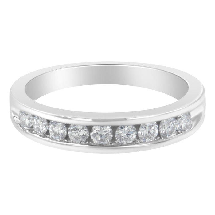 Anillo con diamantes talla redonda de 1/2 ct. p.t. en oro blanco de 18K, foto 4