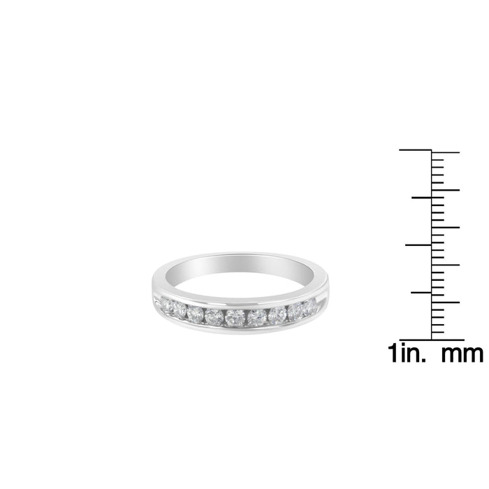 Anillo con diamantes talla redonda de 1/2 ct. p.t. en oro blanco de 18K, foto 7