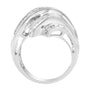 3/4 Ct. T.W. Round and Baguette-Cut Diamond Channel Ring in 10K White Gold, photo 4