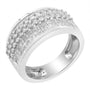 Anillo con diamantes redondos y baguette de 1 1/2 ct. p.t. en oro blanco de 14K, foto 1