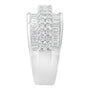 Anillo con diamantes redondos y baguette de 1 1/2 ct. p.t. en oro blanco de 14K, foto 6