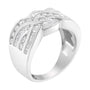 Anillo bypass con diamantes de 1 ct. p.t. en oro blanco de 10K, foto 4