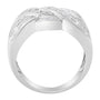 Anillo bypass con diamantes de 1 ct. p.t. en oro blanco de 10K, foto 5