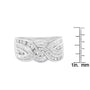 Anillo bypass con diamantes de 1 ct. p.t. en oro blanco de 10K, foto 6