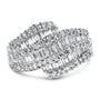 Anillo de banda de cóctel con diamantes de 1 3/4 ct. p.t. en oro blanco de 14K, foto 1