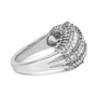 Anillo de banda de cóctel con diamantes de 1 3/4 ct. p.t. en oro blanco de 14K, foto 2