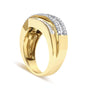 1 Ct. T.W. Diamond Wave Design Band Ring in 14K Yellow Gold, photo 5