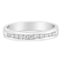 Anillo de boda clásico de 11 piedras con engaste de canal y diamantes redondos de 1/4 ct. p.t. en oro blanco de 18K, foto 4