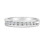 Anillo de boda estilo eternidad de canal con diamantes de 1/2 ct. p.t. certificados IGI en oro blanco de 18K, color H-I, claridad I1-I2, foto 1