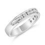 Anillo de boda estilo eternidad de canal con diamantes de 1/2 ct. p.t. certificados IGI en oro blanco de 18K, color H-I, claridad I1-I2, foto 4