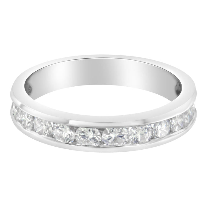 1 Ct. T.W. IGI Certified Diamond Channel-Set Half-Eternity Band Wedding Ring in 18K White Gold, photo 2
