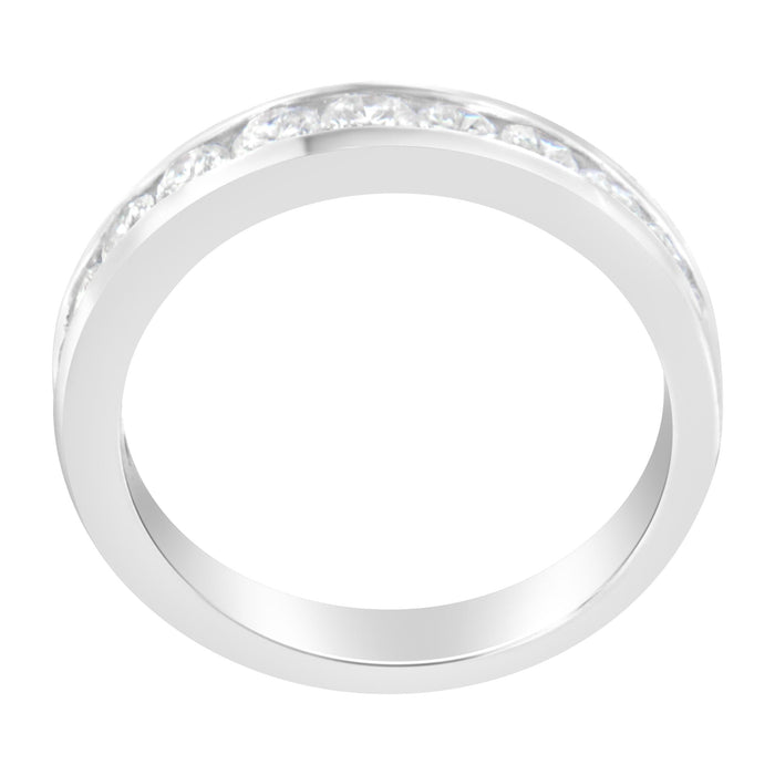 1 Ct. T.W. IGI Certified Diamond Channel-Set Half-Eternity Band Wedding Ring in 18K White Gold, photo 4