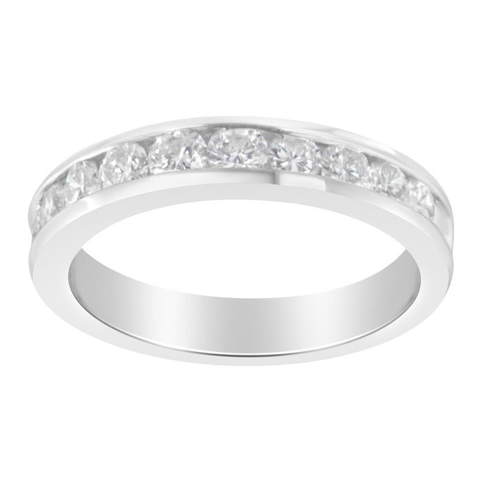 1 Ct. T.W. IGI Certified Diamond Channel-Set Half-Eternity Band Wedding Ring in 18K White Gold, photo 5