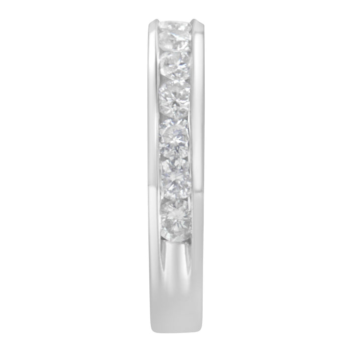 1 Ct. T.W. IGI Certified Diamond Channel-Set Half-Eternity Band Wedding Ring in 18K White Gold, photo 6