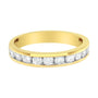 Anillo de banda de aniversario/boda de 11 piedras con diamantes de 1 ct. p.t. certificados IGI en oro amarillo de 18K, foto 1