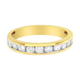 Anillo de banda de aniversario/boda de 11 piedras con diamantes de 1 ct. p.t. certificados IGI en oro amarillo de 18K