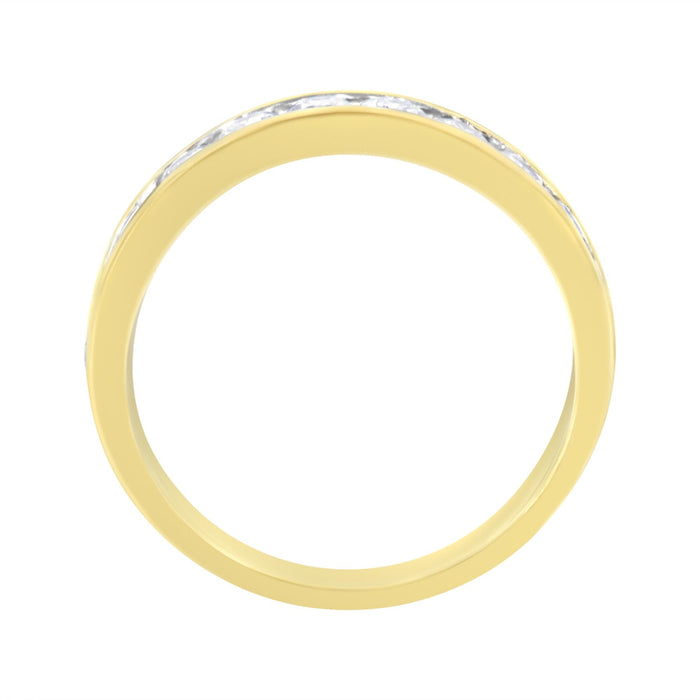 Anillo de banda de aniversario/boda de 11 piedras con diamantes de 1 ct. p.t. certificados IGI en oro amarillo de 18K, foto 5