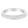 Anillo de boda estilo media eternidad de canal con diamantes de 1/2 ct. p.t. certificados IGI en oro blanco de 18K, color H-I, claridad SI2-I1, foto 1