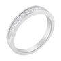 Anillo de boda estilo media eternidad de canal con diamantes de 1/2 ct. p.t. certificados IGI en oro blanco de 18K, color H-I, claridad SI2-I1, foto 4