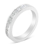 Anillo de banda con diamantes talla princesa de 1 ct. p.t. en oro blanco de 18K, color G-H, claridad SI1-SI2, foto 3