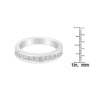 Anillo de banda con diamantes talla princesa de 1 ct. p.t. en oro blanco de 18K, color G-H, claridad SI1-SI2, foto 5